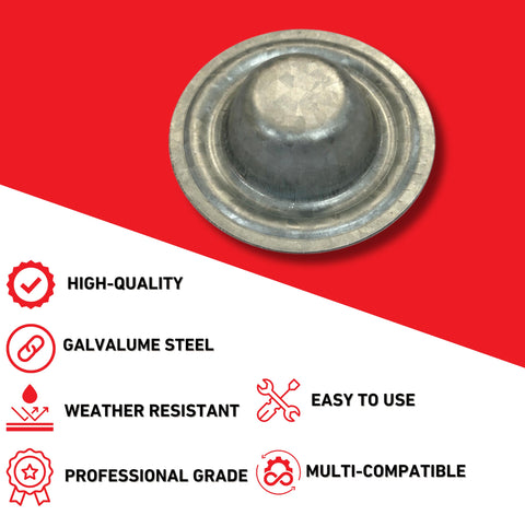 Galvalume Metal Screw Caps For Roofs Seals Over Existing Or Broken Screws To Stop Leaks No Screw Removal Needed Quick And Easy Install 100 Pack