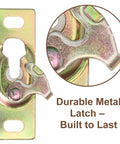 Heavy Duty Connection Plate For Sliding Pocket Doors And RV Door Hardware Zinc Plating 3 Inch By 1 Inch Close-up View