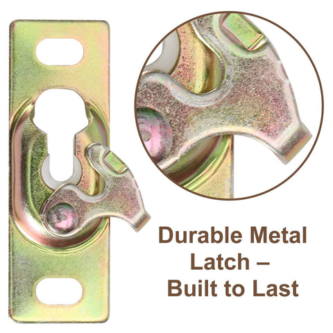 Heavy Duty Connection Plate For Sliding Pocket Doors And RV Door Hardware Zinc Plating 3 Inch By 1 Inch Close-up View