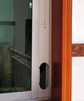 Two Piece Aluminum Window Plate Assembly for Dope Insulation and Solid Air Barrier Keeps Hot Air Out and Cold Air In for Window AC Units Easy Install Weatherproof Seal for Renters installed on sliding window