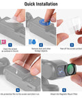 Steps to install Variable ND And 1/4 Black Diffusion Filter For Mist Cinematic Effect Magnetic Filter Accessory for DJI Osmo Pocket