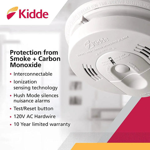 Hardwired Smoke And Carbon Monoxide Detector With Battery Backup And Interconnectable Design For Whole Home Safety