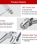 Heavy Duty Airless Paint Spray Gun With Reversible 517 Tip And 3600 PSI Max Pressure showing stainless steel swivel joint and paint hole.