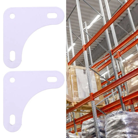 8 Pack White Steel Flat Corner Brackets For Shelving Units Triangular Design For Beefed Up Stability And Quick Easy Install