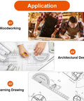 Applications of Two Arm Stainless Steel Protractor And Ruler Combo For Woodworking 0 To 180 Degrees 0 To 4 Inches Measuring Tool in various projects