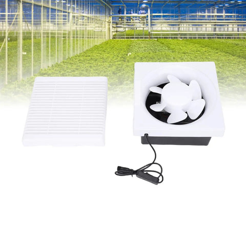 Solar Powered Exhaust Fan Kit With 20W Panel, IP67 Auto Speed Ventilation For Greenhouses And Chicken Coops, Rugged Outdoor Rated Mounting Bracket For Quick No Fuss Installation