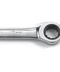 Ratcheting Combination Wrench 17mm 12 Point With 72 Tooth Box End And Pass Thru Technology, close-up of box end