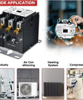 Three Pole 40 Amp 240V AC Definite Purpose Contactor for Air Conditioner Condenser applications