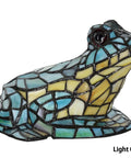 Frog Table Lamp Tiffany Style Stained Glass Accent Night Light For Home Decor And Nursery Bedside Handmade Multicolor LED Included