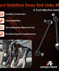 Beefed Up Front Sway Bar End Links Two Pack For Malibu Cobalt HHR 2004 To 2012, 300mm front stabilizer links