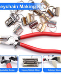 40Pcs Key Fob Hardware Set 1 Inch Kit With Glass Running Pliers For Wristlet Keychains And Lanyards, 4 Color Keychain Making Supplies