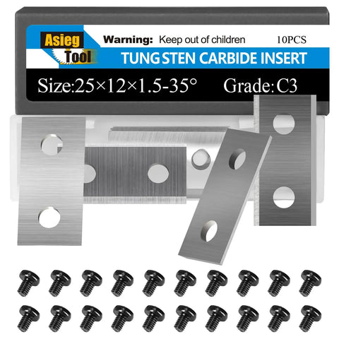 Reversible 25x12x1.5mm 35 Degree Carbide Cutter Inserts For Router Cutters And Grooving Cutterheads Rebating Moulder Tools Dual Cutting Edges
