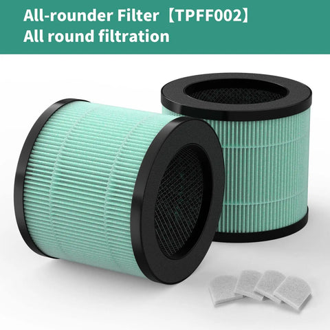 Replacement 4 In 1 Filter Pack For TOPPIN TPAP002 Purifier Comfy Air C1 With Nano Silver Coated Pre Filter H13 True HEPA Activated Carbon 4 Pack