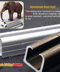 Heavy Duty Aluminum Sliding Barn Door Hardware Kit With Wall Or Ceiling Mount, 9ft Pocket Track For Single Or Double Doors, Easy Installation, Silver Finish, Smooth Quiet Operation, Modern Space Saver. 2.8mm aluminum door rail, 200kg load