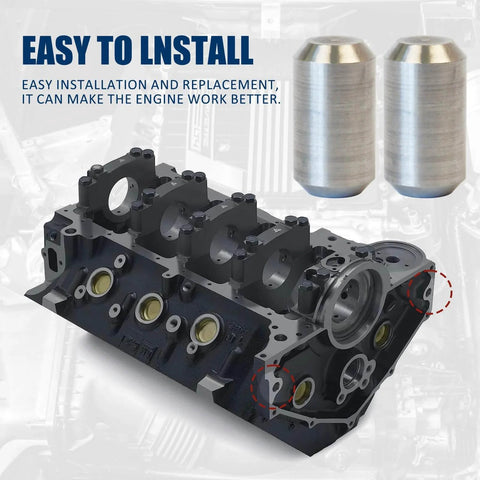 Two Piece Bellhousing Alignment Dowel Pins Set For LS LT Small Block And Big Block V8 Engines To Transmission Replacement Fits 4.3L 4.8L 5.3L 6.0L 6.2L LS1 LS3 And More, shown with engine block alignment demonstration.