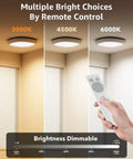 Rechargeable Motion Sensor Ceiling Light With Remote And Wireless No Wiring LED Shower Light demonstrating color temps and brightness.