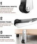 Precision dual shafts of Eight Tough Little Casters With Slick Rolling Track Rollers For Sliding Doors And Furniture Fix Ups.