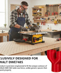 2.5 Inch Shop Vac Y Connector Splitter For Woodworking Tools & Dust Collection Systems on a table with saw.