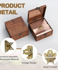 Heavy Duty Vintage Butterfly Hasp Latch Kit For Decorative Wooden Boxes And Jewelry Cases Boasting A Hella Nice Yellow Bronze Finish with corrosion-resistant vintage hinges.