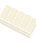 A set of 100 yellow rotatable folding lid support hinges with screws, antique bronze finish, for wooden boxes and jewelry cases.