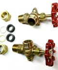 Sight Glass Water Gauge Valve Set For 5/8 Inch Diameter Steamaster Boilers Brass With Aluminum Wheels