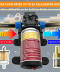 12V Fuel Transfer Pump Set For Gasoline And Diesel, Electric Pump That Hauls 85 GPH With A 70W DC Copper Motor, diagram