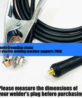 Heavy Duty 200A Ground Clamp With Thick Rubber Insulation And Firm Grip Handle For Safe Welding Jobs Providing Reliable Earth Connection And Durable Performance, featuring metallic jaws and heavy cable.
