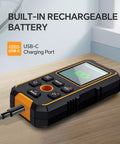 5 In 1 Stud Finder Wall Scanner With Laser Distance Meter And Digital Level Handy Rechargeable Multifunction Detector For Wood Metal Studs Pipes And Live Wires HD LCD Display And Voice Alerts, USB-C charging