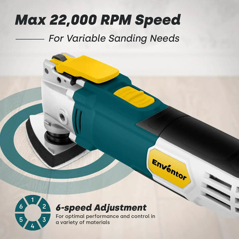 2.5 Amp Corded Oscillating Multi Tool Kit With Six Variable Speeds And 3 Degree Oscillation, Includes 28 Accessories