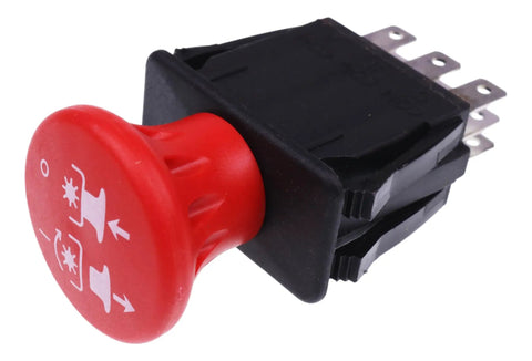Blade Clutch PTO Switch Replacement For Hustler Super Z And Z Series Mowers with 52, 60, and 72 Inch Decks 2002-2007 red switch