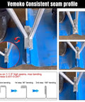 Pro Grade Hand Seamer Tool for Sheet Metal in use on roof seam, demonstrating consistent seam profile and bending process
