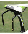 Dual Water Bottle Cage Holder For Bikes Ultra Lightweight Aluminum Alloy Two Bottle Mount Fits Frames Without Built In Bottle Cages Perfect For Folding Or Specialized Bikes Black attached near bike saddle