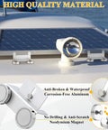 16 Pack No Drill Magnetic Solar Panel Mount Brackets With 4800 Lbs Total Hold Z Style Solar Mounts For Sheds Roofs Walls Boats Trucks