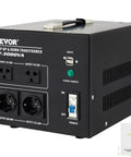 Built Tough Step Up Down Voltage Converter 2000VA to 3000VA Transformer with LCD display and EU sockets
