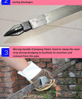 Rock Solid 20 Meter Flat Steel Drain Snake with Steel Punch and Clamping Plate for removing stubborn pipe clogs.