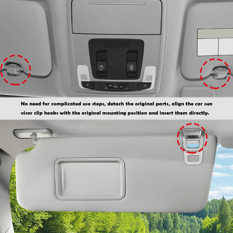 2 Pack Sun Visor Clip Replacement For Honda Cars OEM Style Clip Hook installed in car interior