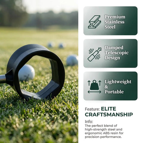 Telescopic Golf Ball Retriever For Water 9ft Extendable Ball Grabber Tool With Dual Sided Pickup on grass with features