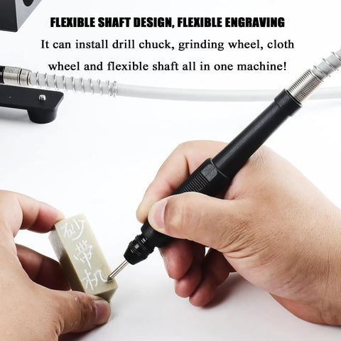 Electric Belt Sander Drill Chuck Adapter Grinder Machine With One Click Adjustment For Knife Sharpening Polishing Wood Stone Plastic Acrylic 0.6-6mm Quick Change Collet System Compact And Versatile Power Tools Accessories with flexible shaft engraving stone.