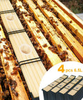 Six Point Five Liter Bee Feeder Pack For Beehives Deep Frame Water And Syrup Feeder placed in hive with visible bees