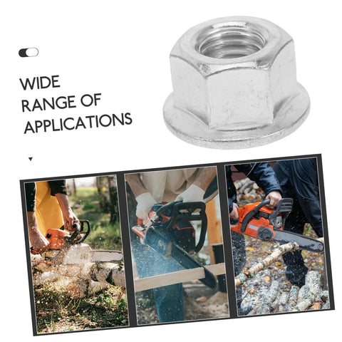 Check Out This Sosoport 15 Piece Chainsaw Guide Bar Nut Kit And Rivnut Tool For Serious Maintenance Jobs Plus Easy Installation For Secure Bar Stability On Any Cutting Task. Silver guide bar nut and chainsaw use images