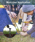 150 Pack 8 Inch Plastic Landscape Stakes for Weed Barrier and Lawn Edging in use for securing tent with spiral design