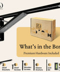 Heavy Duty Folding Shelf Brackets 20 Inch Set Of Two 500 Lbs Wall Mounted Collapsible Brackets with hardware included.
