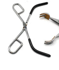 Lab Starter Kit With Ring Stand And Clamps, tongs and metal clamps for school, home lab or DIY research use, on white background