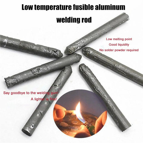 Aluminum Welding Rod Three Pack Tasteless Soldering Rod for stainless steel iron aluminum repairs with lighter demonstration