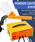 Total Workhorse Portable Powder Spray Gun With Foot Switch, 5 Stage Electric Coating System for various structures and easy use.