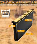2 Pack 3.5L Bee Hive Deep Frame Feeder with dimensions for Langstroth hives