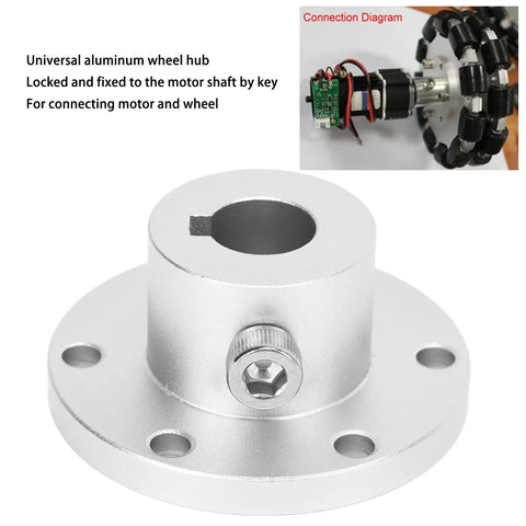 Aluminum Flange Coupling For RC Models 14mm Shaft High Hardness Alloy Connector with locking key for motor-wheel connection