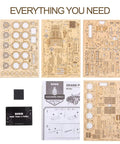 Components of 3D Wooden Puzzle Car Kit for Adults No Glue Needed Mechanical Model Vehicle Build Kit Laser Cut Plywood 1 16 Scale Grand Prix Car