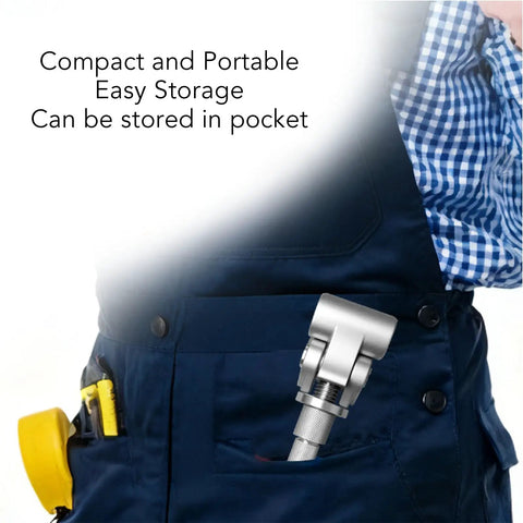Adjustable Door Hinge Wrench For Quick, Precise Hinge Alignment And Repair, Stainless Steel, Manual Adjustable Jaw, Built Tough For Residential And Commercial Wood, Metal, And Cabinet Doors