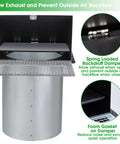 12 Inch Wall Vent Hood Exhaust Cap For Dryer Vent Cover With Screen And Damper Exterior Hooded Wall Vent For HVAC Ducts